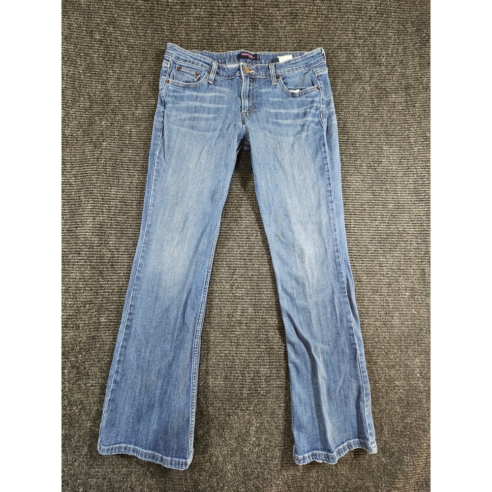 Levi's 518 Superlow Bootcut Jeans Womens 13 Blue Denim Cotton Stretch 5-Pocket
